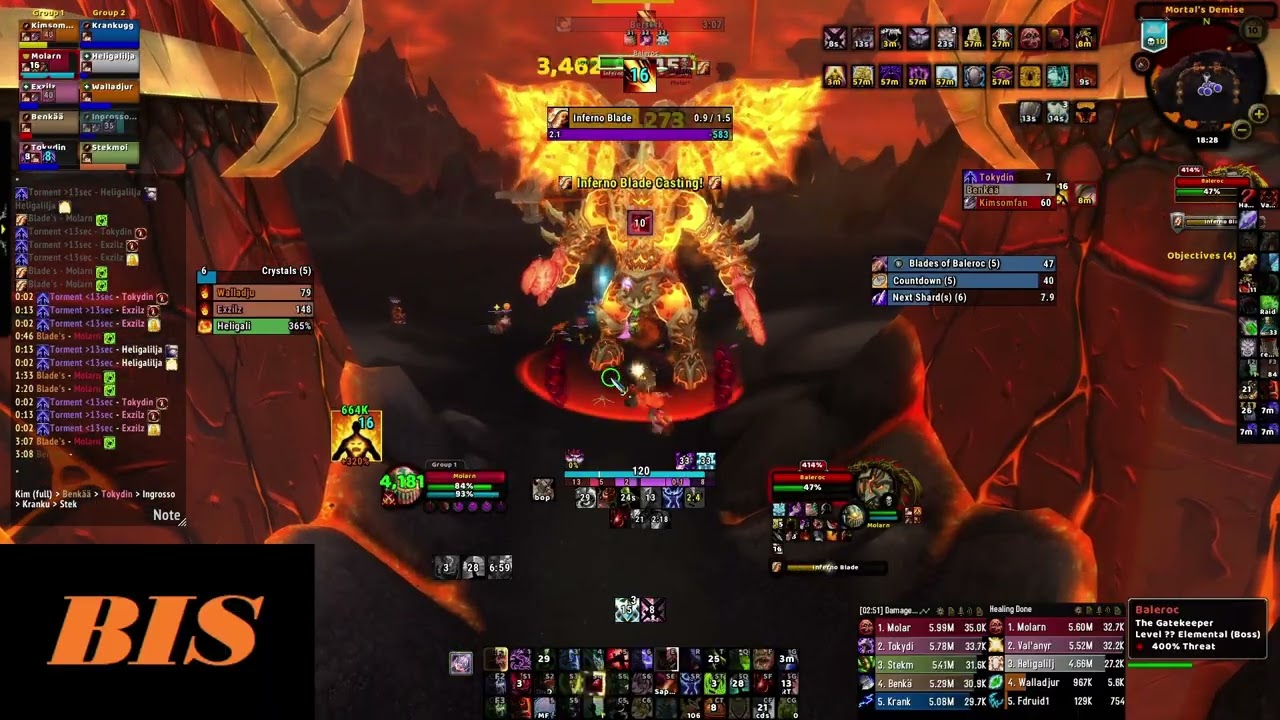 Baleroc 10Heroic 100 parse Blood DK Firelands Cataclysm Classic