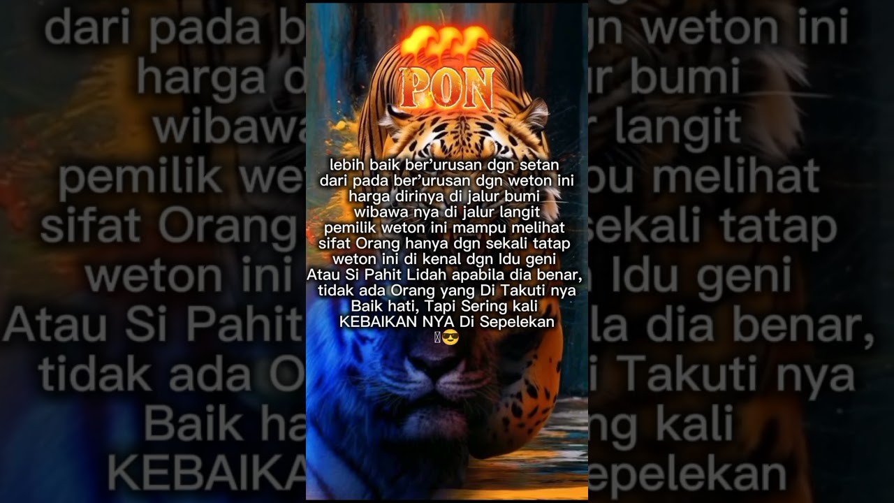 Lebih Baik Berurusan Dengan S3t4n Daripada Berurusan Dengan Weton Ini
