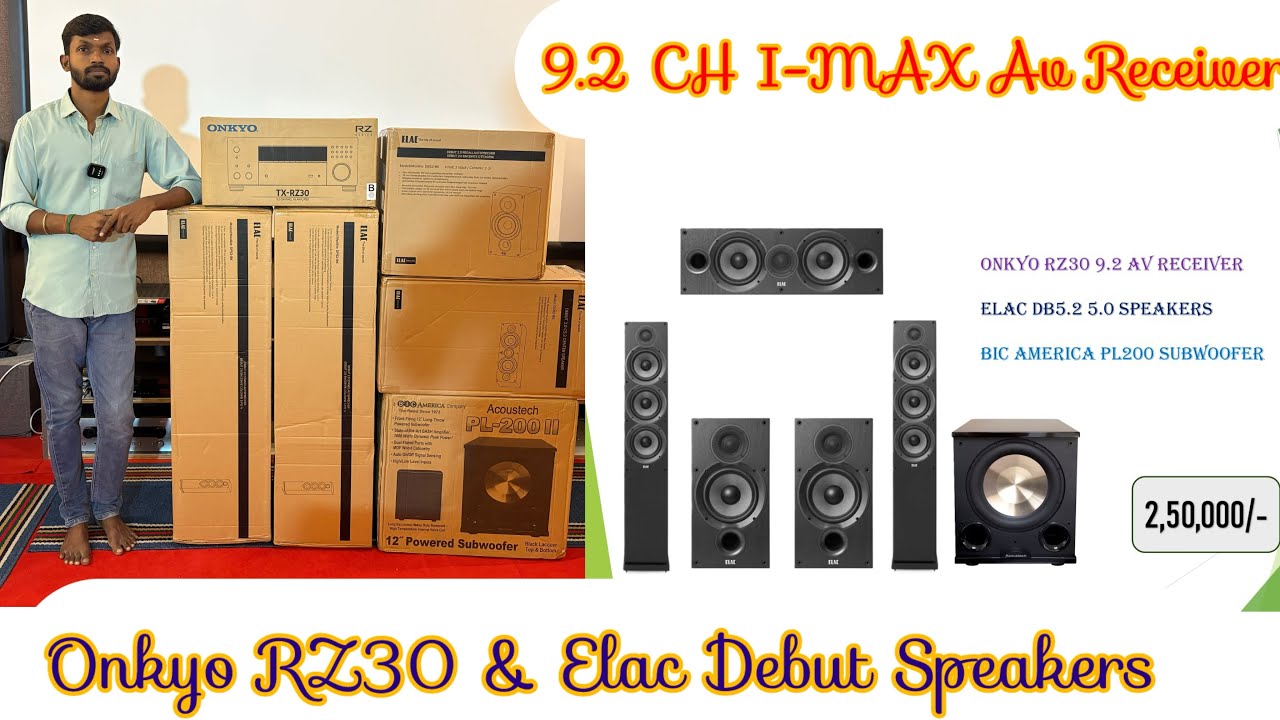 Onkyo RZ30 9.2 i- Max Av Receiver & Elac Debut Speakers 