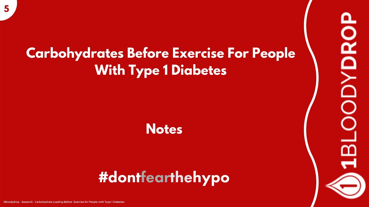 Fit in 5 Minutes Part 5 - Carbohydrate Loading Before Exercise For People with Type 1 Diabetes