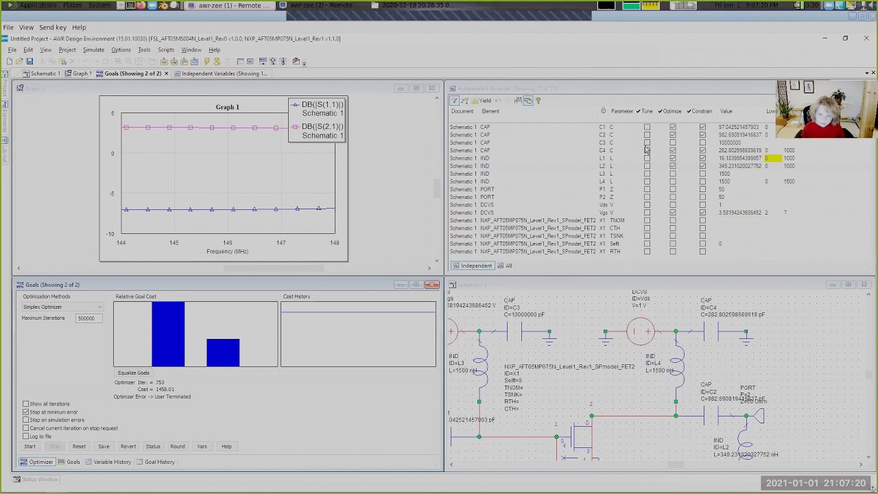 How to 50-Ohm Impedance Match and test a NXP LDMOS FET with Microwave Office