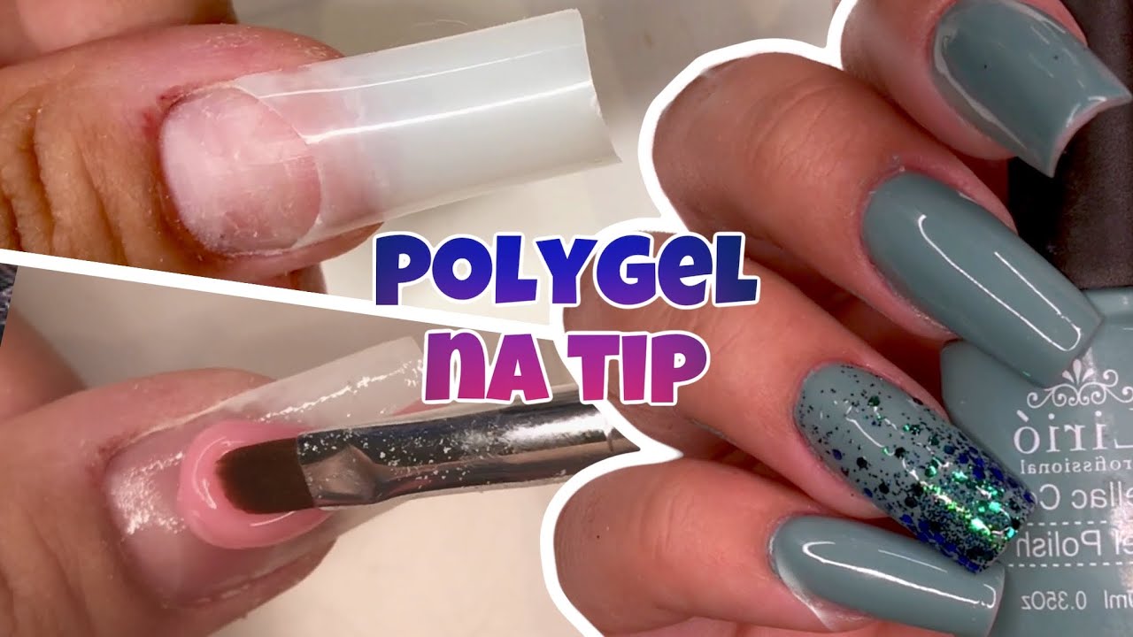 UNHAS DE POLYGEL com TIPS e ESMALTE EM GEL LIRIÓ
