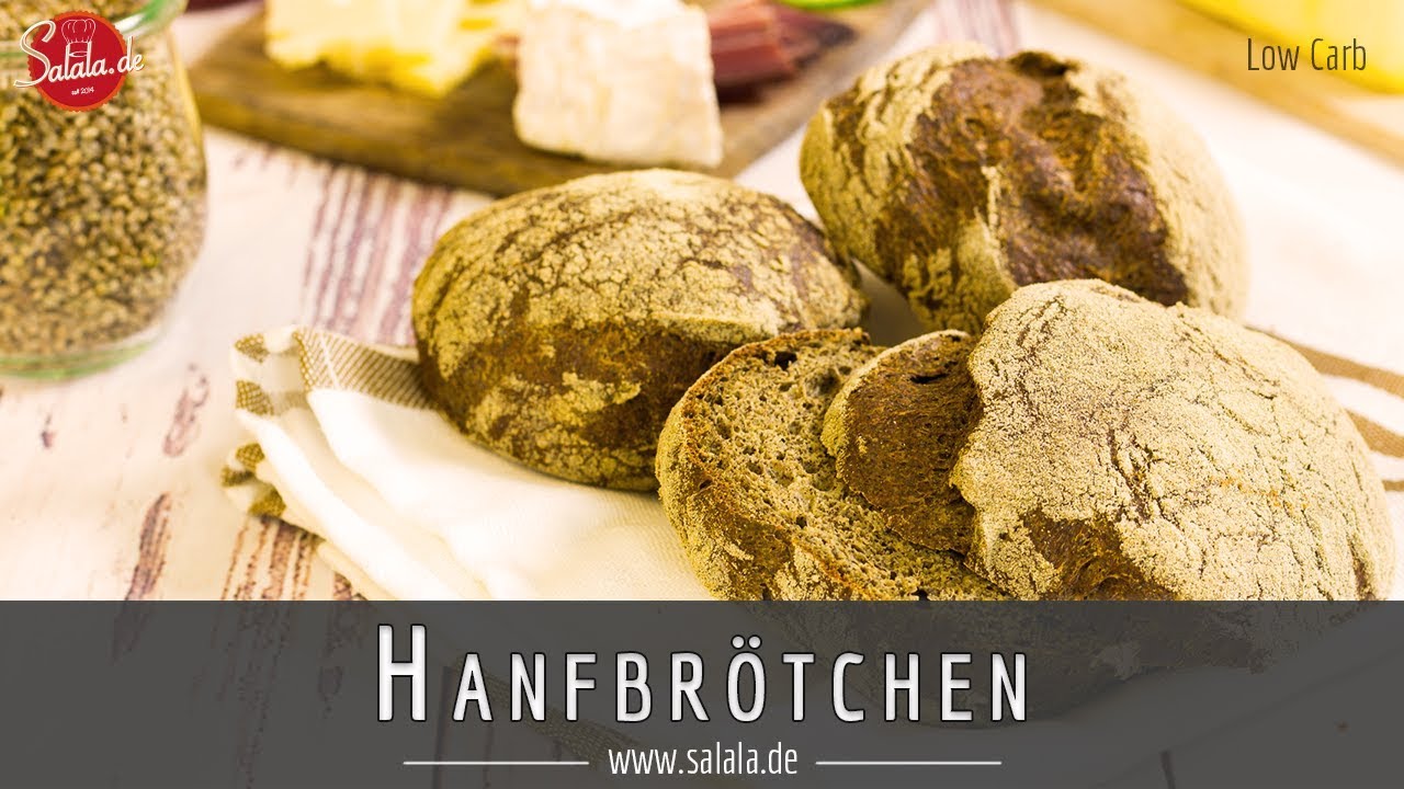 Hanfbrötchen Low Carb Rezept backen ohne Mehl glutenfrei salala.de