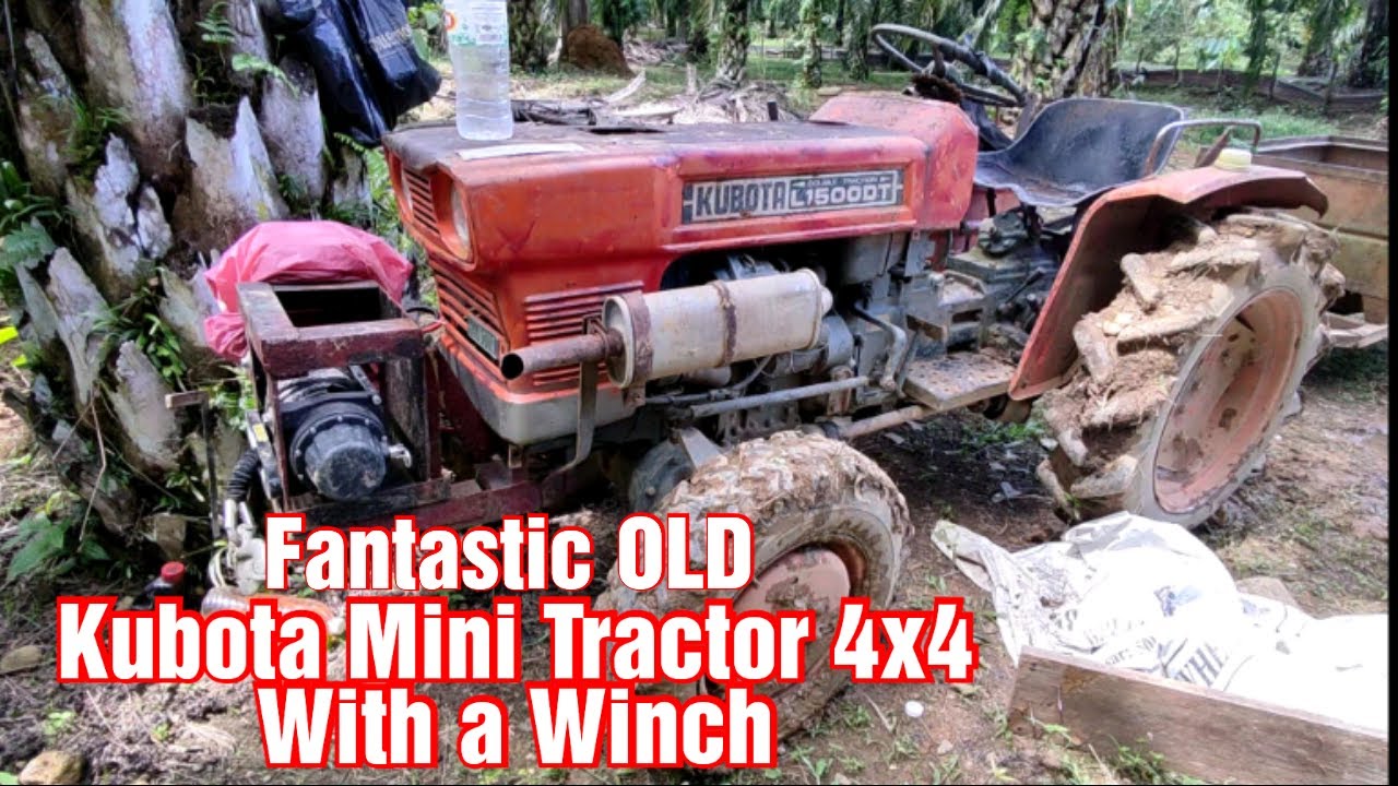 Fantastic Old Kubota Mini Tractor 4x4 With a Winch