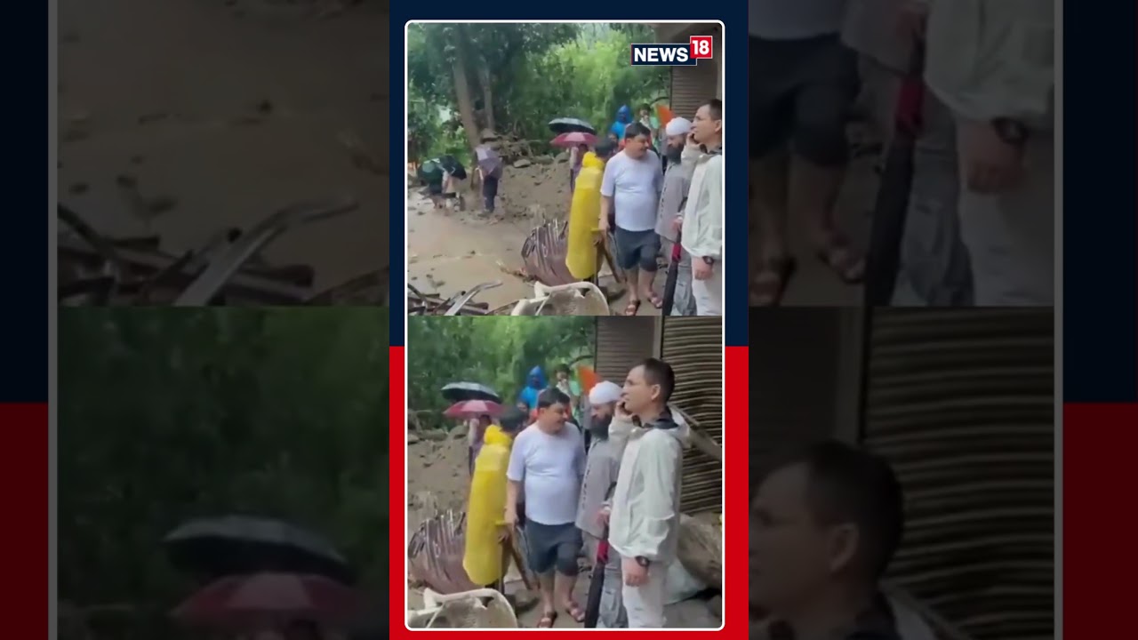 #WATCH | Flood-Like Situation in Mandi, Himachal Pradesh After Heavy Rainfall | Monsoon 2025 Chaos