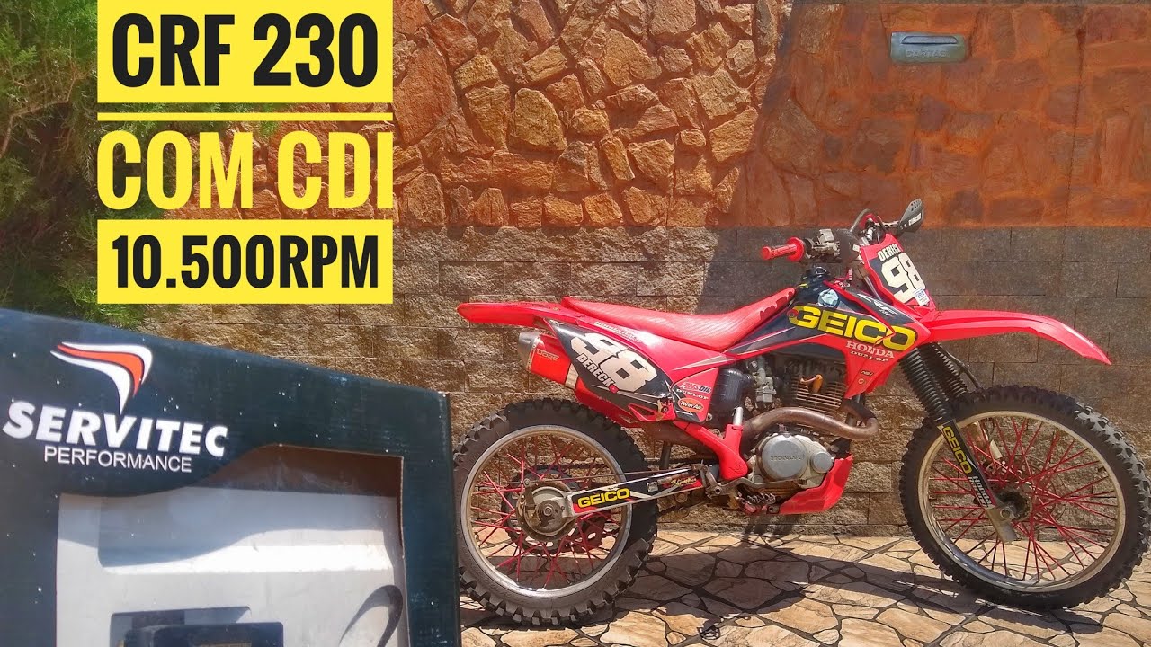 HONDA CRF 230 CDI SERVITEC 10.500 RPM + ESCAPAMENTO DORE (CORTA IGUAL IMPORTADA)