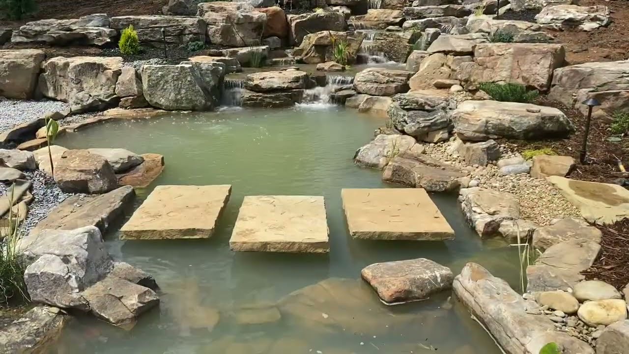 Koi Pond and Waterfall with natural filtration 