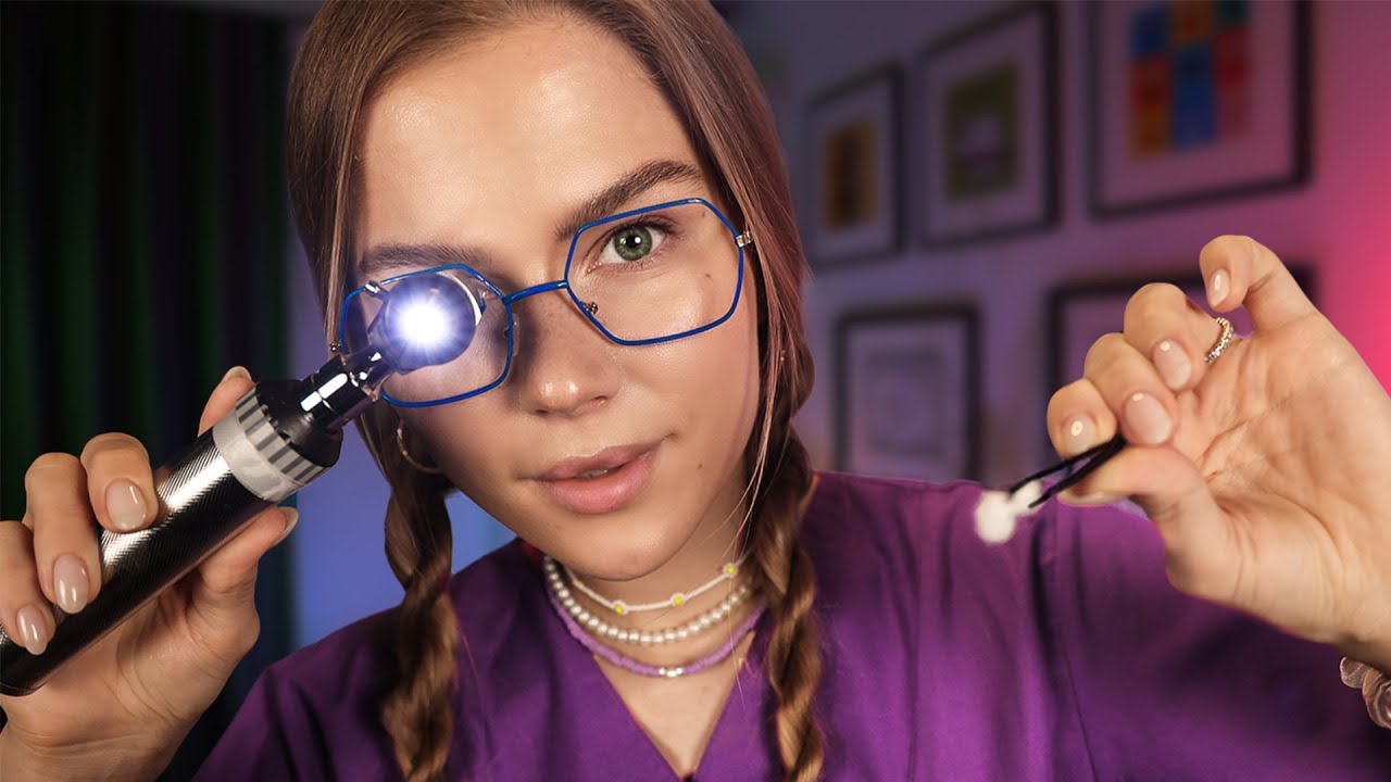 ASMR There is Something In Both of Your Eyes.  Relaxing Eye Exam, Personal Attention