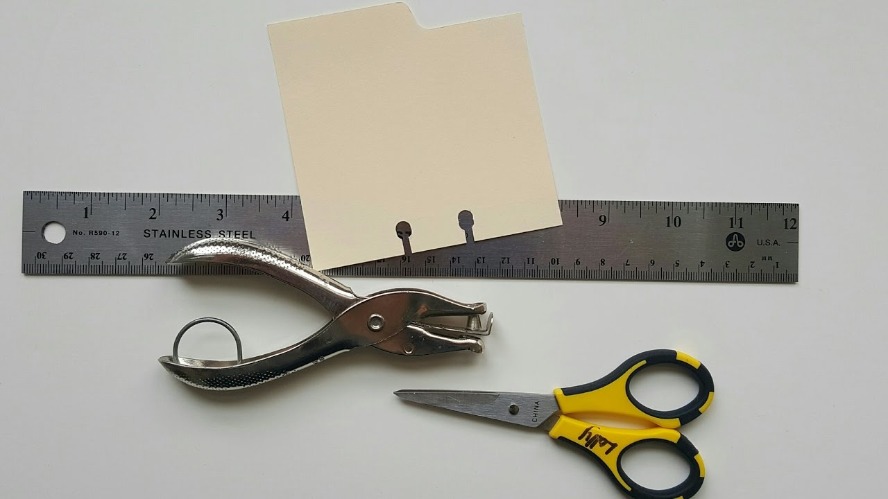 MemoryDex / Rolodex Cards:  Make Your Own Holes