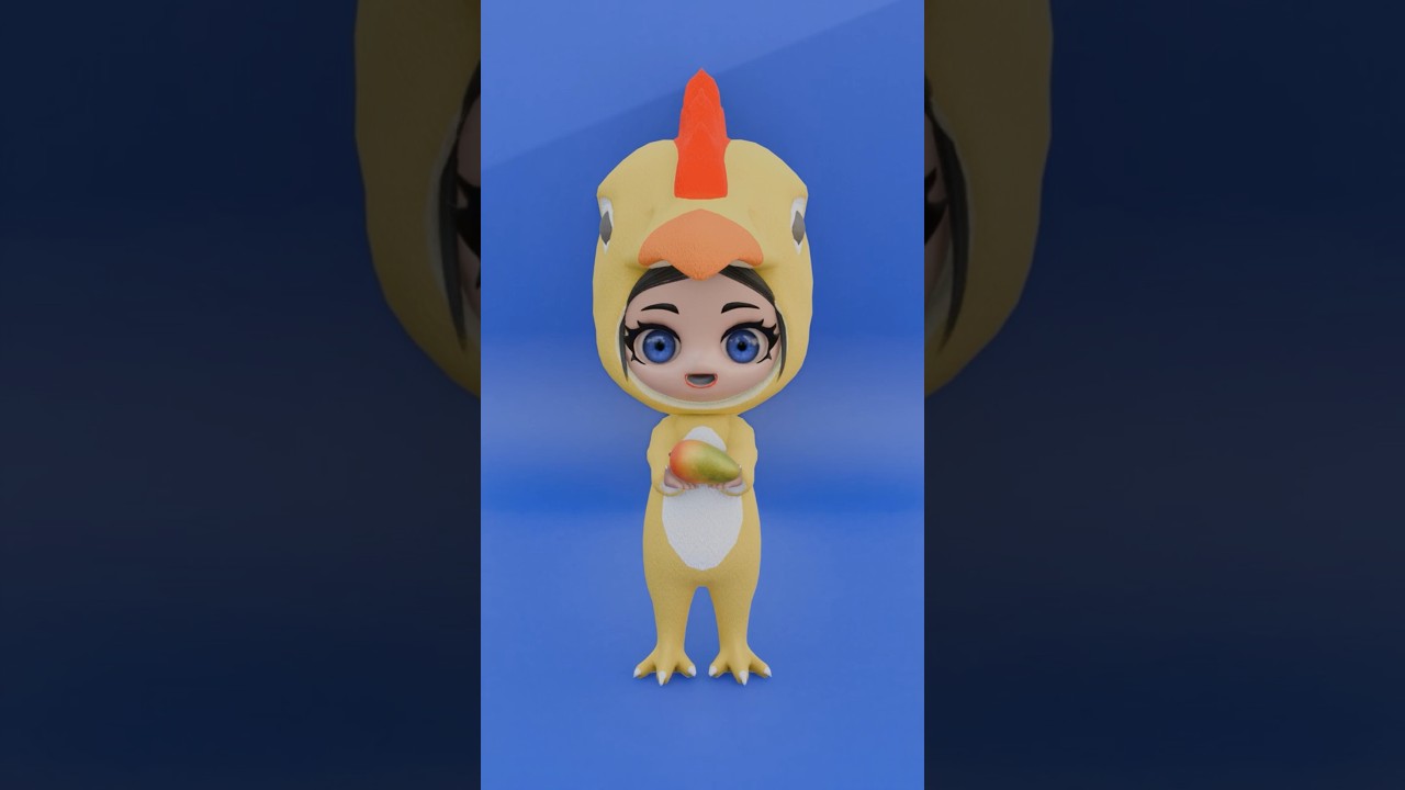 CHIBI BINIJHOANNA 3D CHICK CHARACTER INTRODUCTION ANIMATION #bini #binijhoanna #animation #3d #chibi