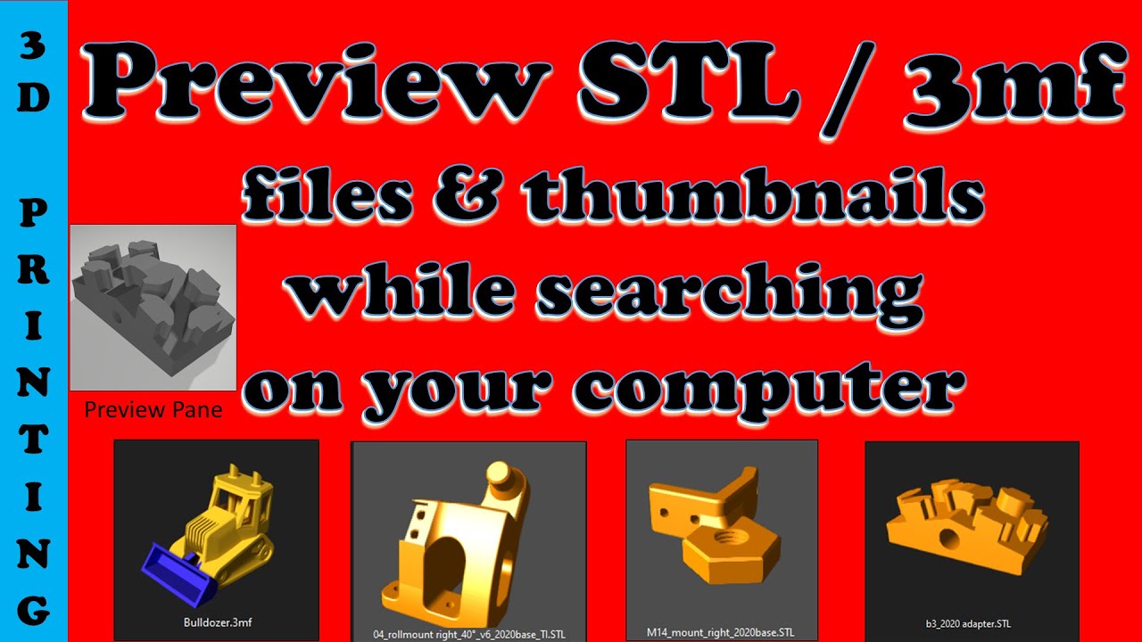 How to Preview & have Thumbnails of STL & 3MF Files in Windows Linux Arch Debian / Ubuntu 0055