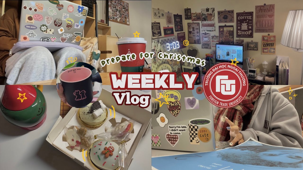 WEEKLY VLOG| 1 ngày đi học ở FTU, unboxing, decor phòng, lễ Giáng sinh, shopping,… #vlog