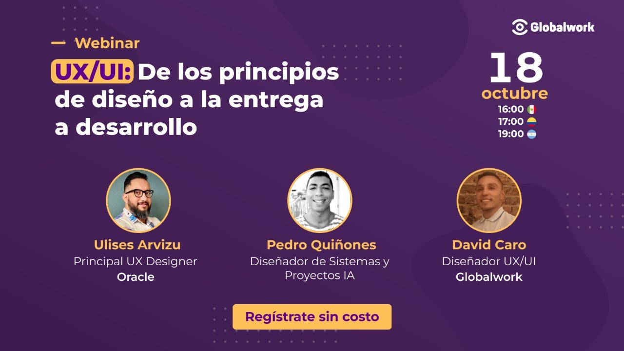 Webinar UX/UI - De los principios de diseño a la entrega a Desarrollo
