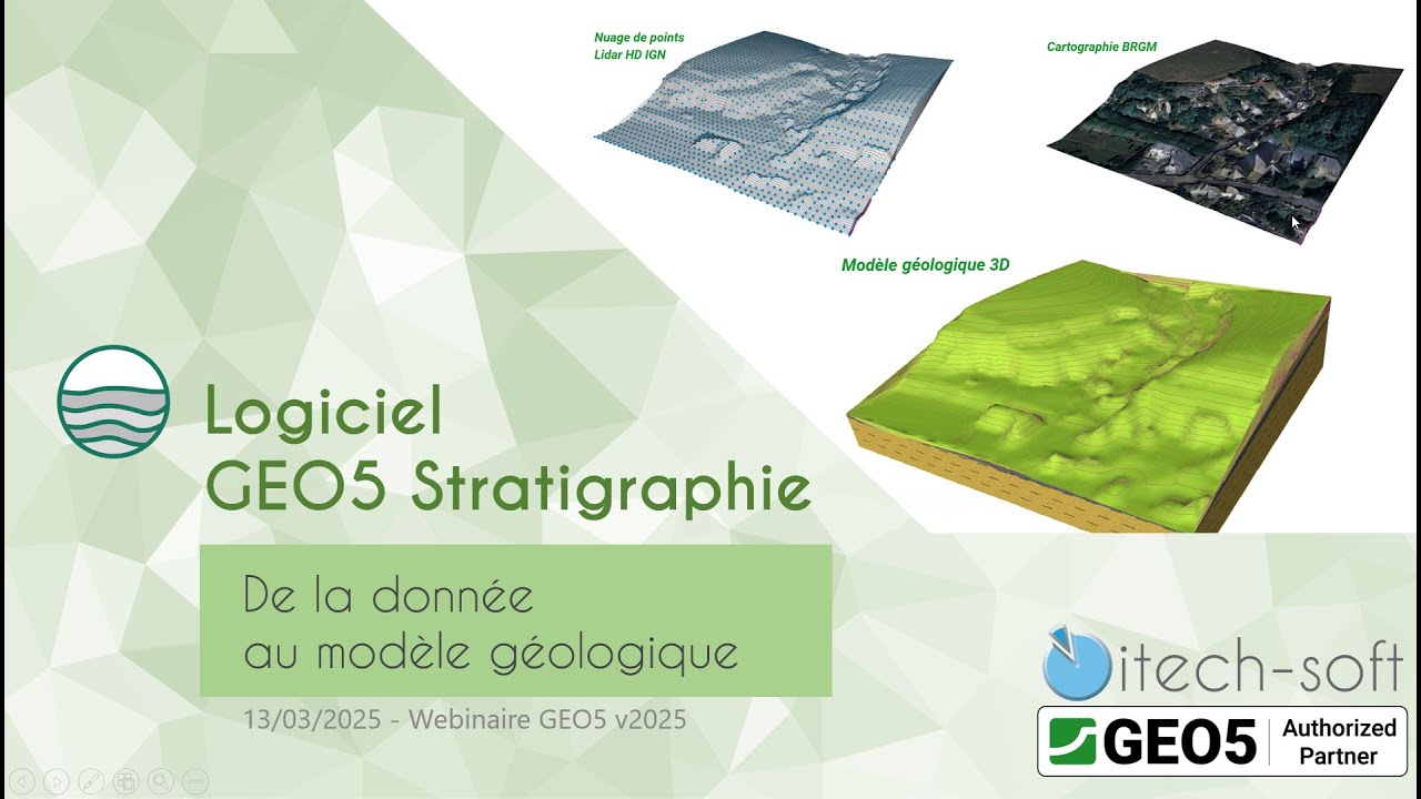 GEO5 Stratigraphie - Edition des données pour la création d'un modèle géologique