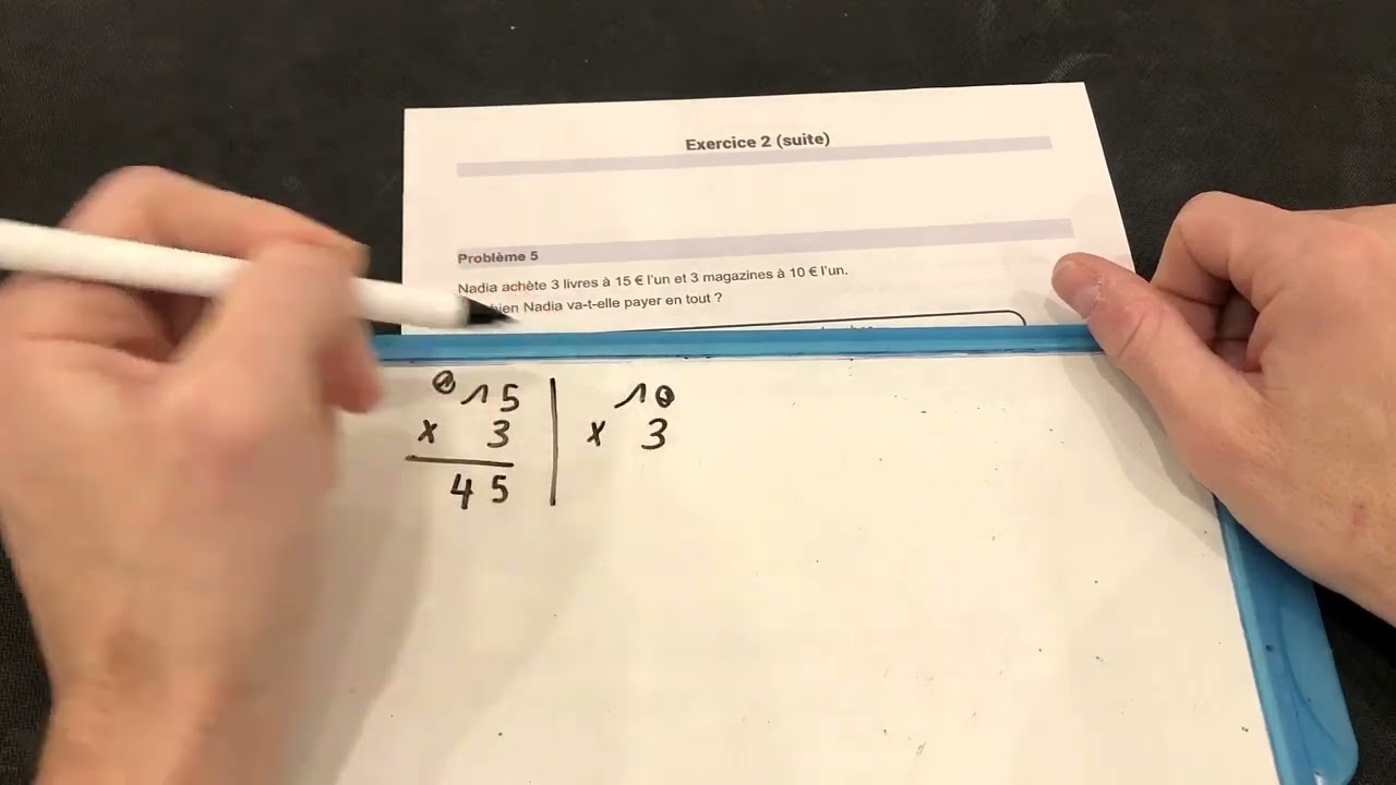 TEST DE NIVEAU PROBLEME DE MATHS CM1 EVALUATIONS NATIONALES 2024 #3