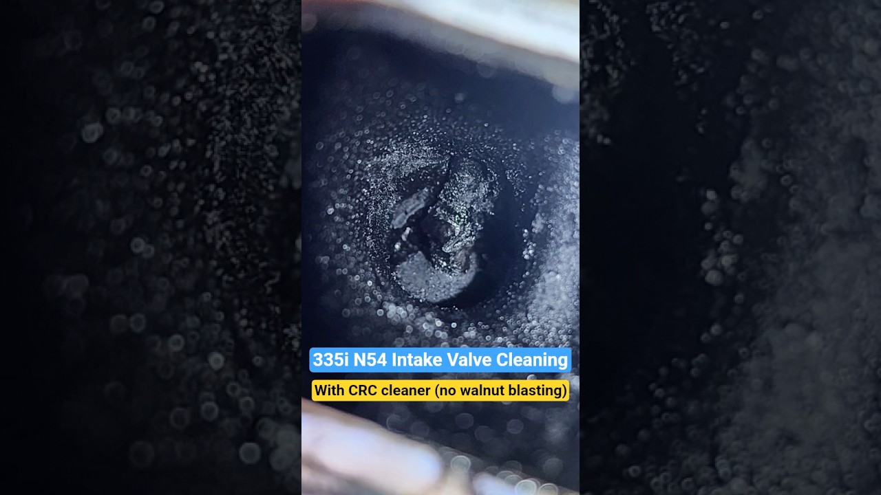 BMW 335i N54 Intake Valve cleaning WITHOUT walnut blasting (CRC GDI Intake Cleaner chemical & npick)