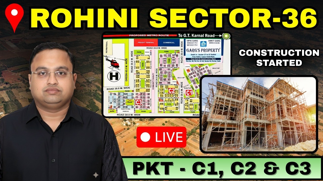ROHINI SECTOR 36 POCKET C1, C2 ,C3 | LIVE TOUR & PRICE UPDATE | #dda #home #property #uer2 #metro