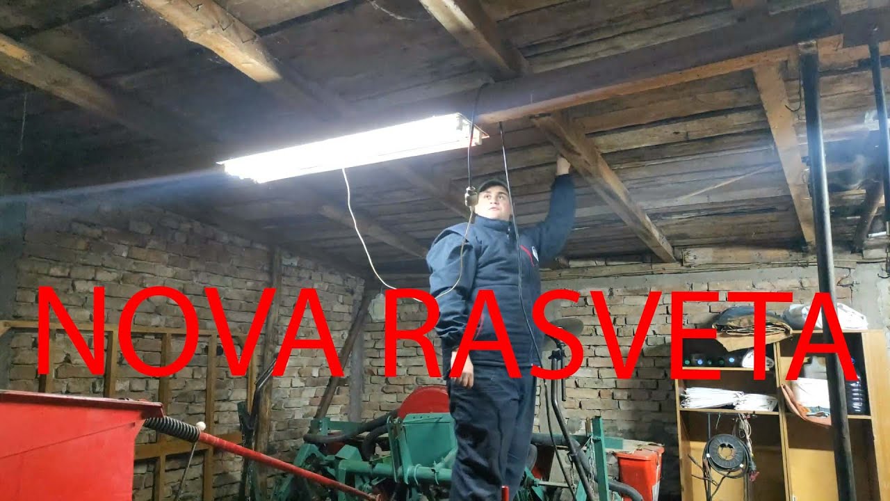 Postavljanje rasvete u šupi