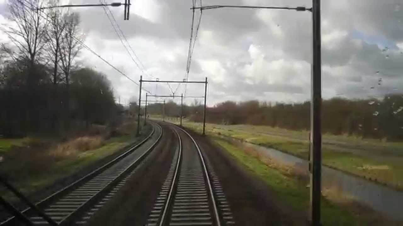 A train driver's view: Hoorn Kersenboogerd - Hoofddorp Midden, SLT, 03-Feb-2015.