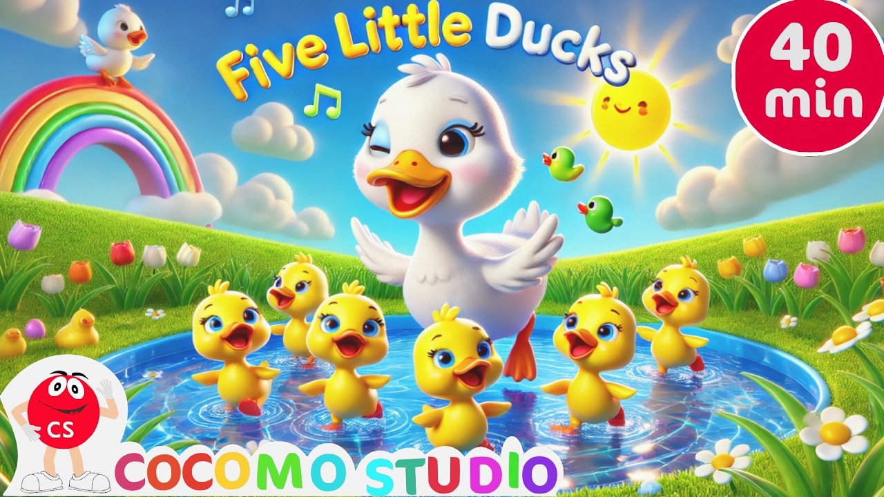 40-минутное обучающее видео для малышей «Пять маленьких утят» | Счет и развивающие песенки для до...