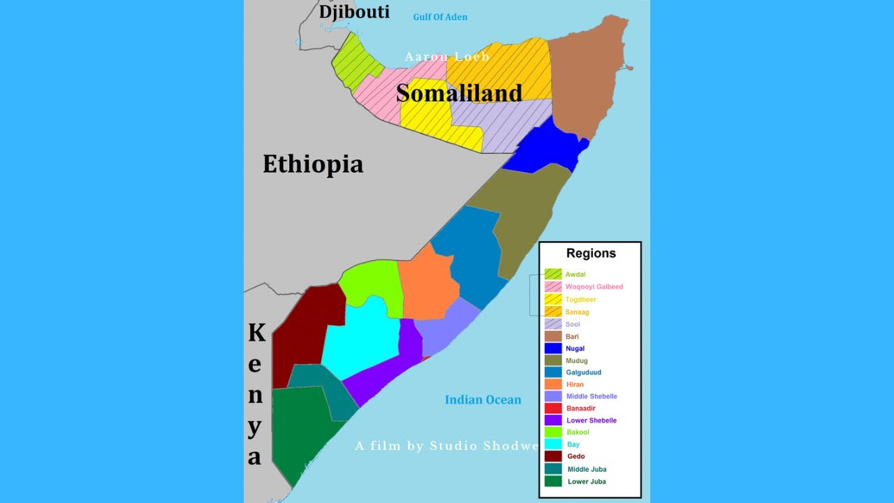 The 18 Regions of Somalia