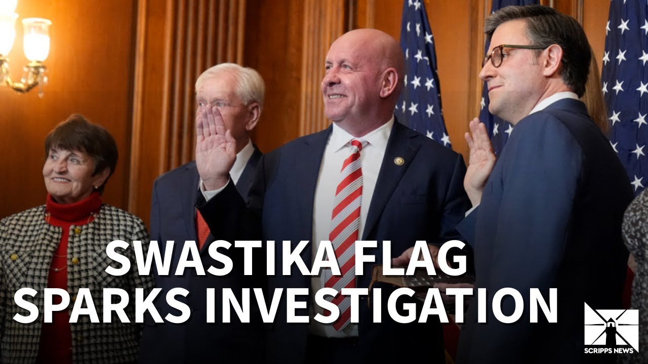 What was a flag depicting swastika doing in a GOP congressman's office?