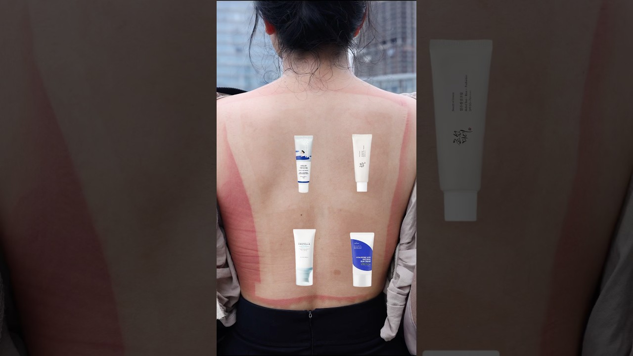 Testing 4 Viral Korean Sunscreens #sunscreen #kbeauty #sunscreentest #korea #korean