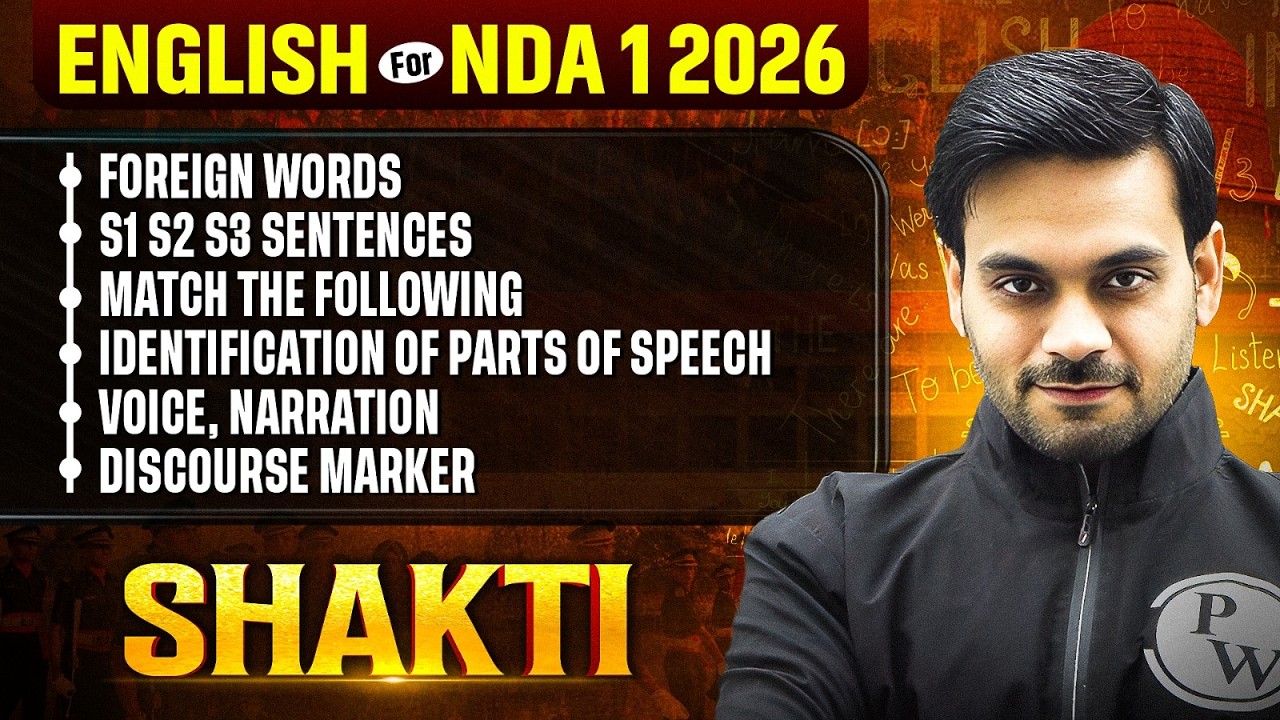 NDA English : Foreign Words | S1 S2 S3 | Parts of Speech | Voice  ✅  NDA English One Shot 🎯 NDA GAT