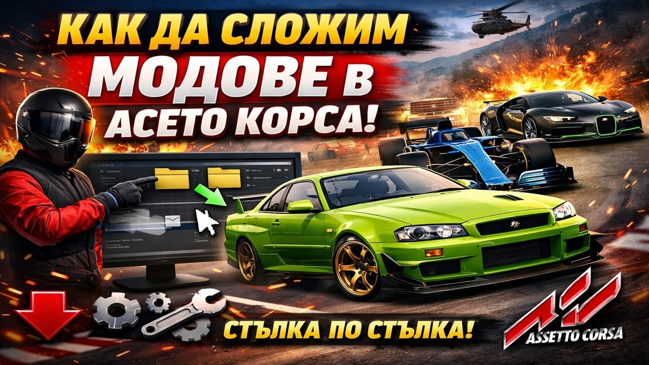 Как да сложим модове в Аsseto Corsa-Стъпка по стъпка!