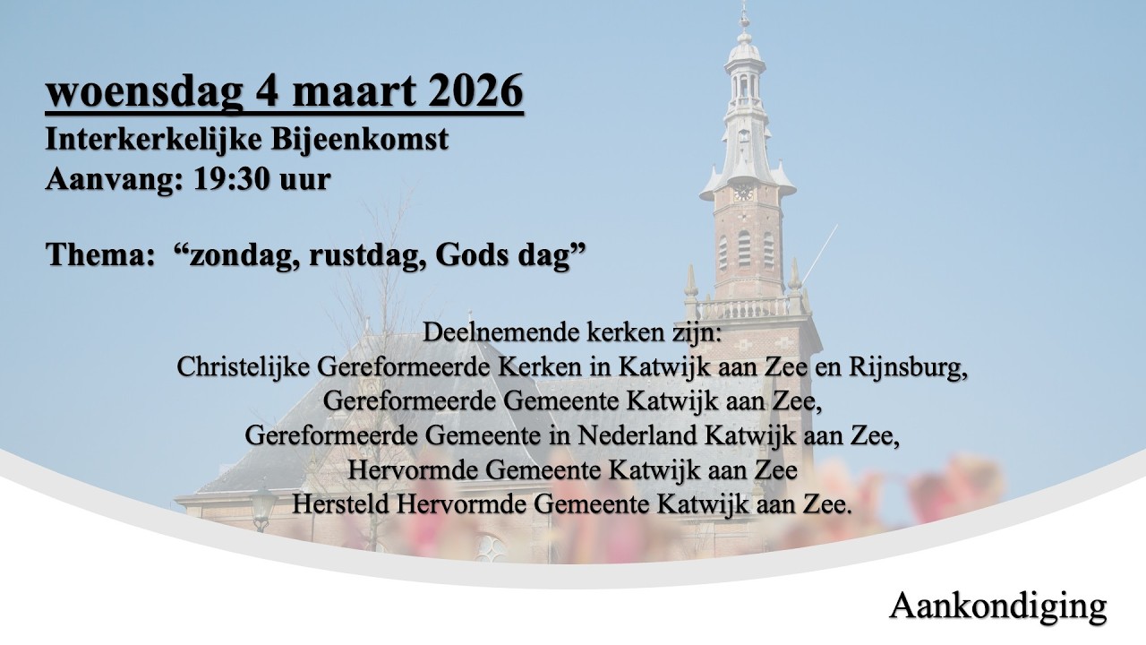 04/03/2025 19.30u Interkerkelijke Bijeenkomst