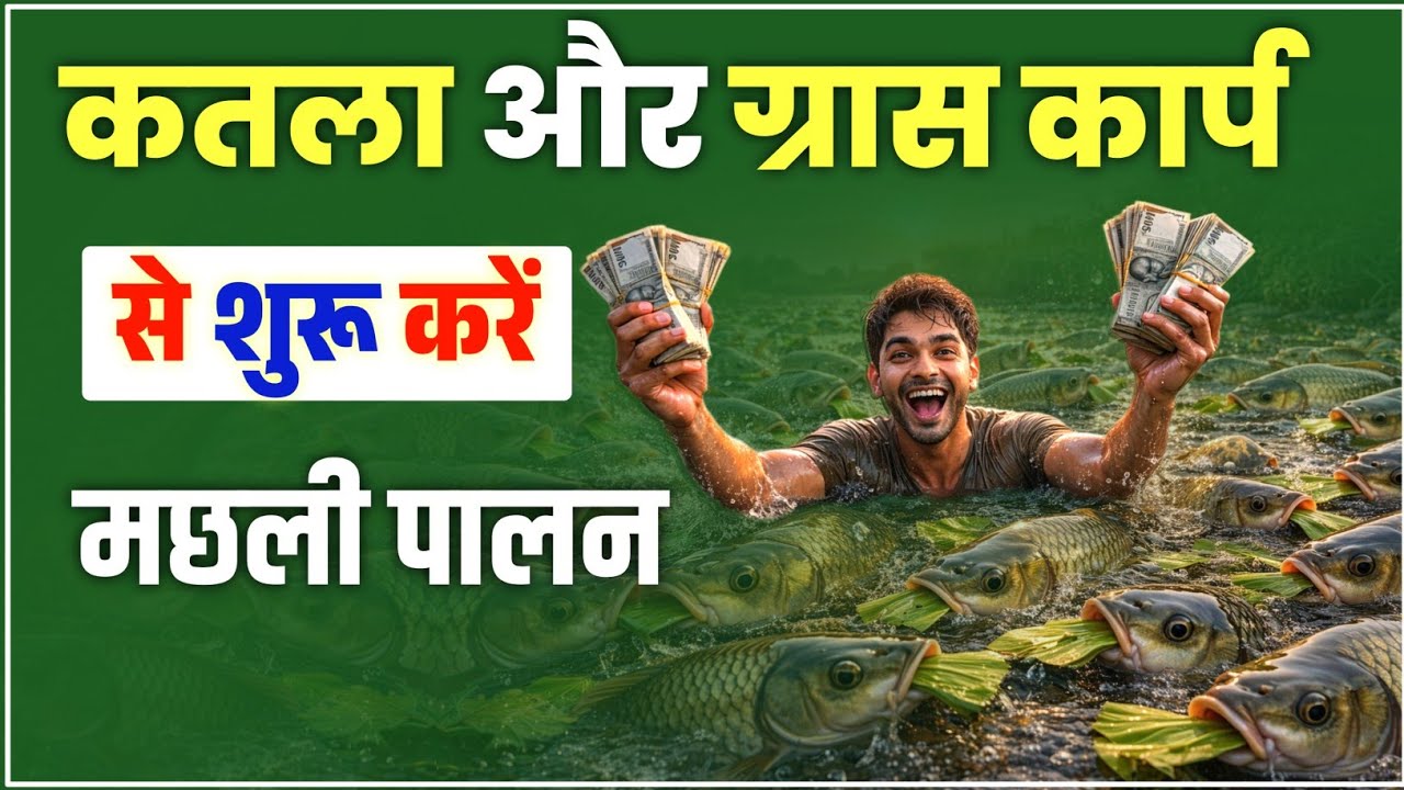 बिना झंझट मछली पालन || कतला और ग्रास कार्प || पालन का सबसे आसान तरीका ✅ 