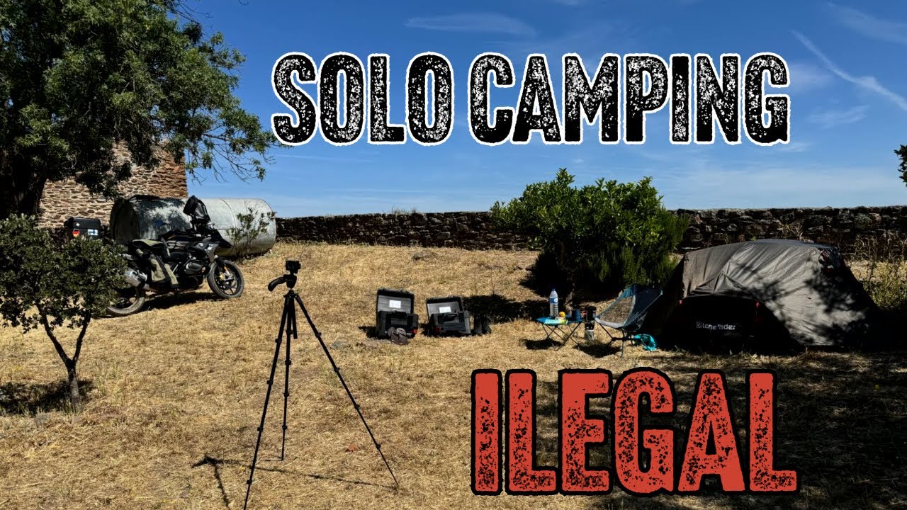 SOLO CAMPING de mota | O que acontece quando acampamos fora de parques de campismo em PORTUGAL?