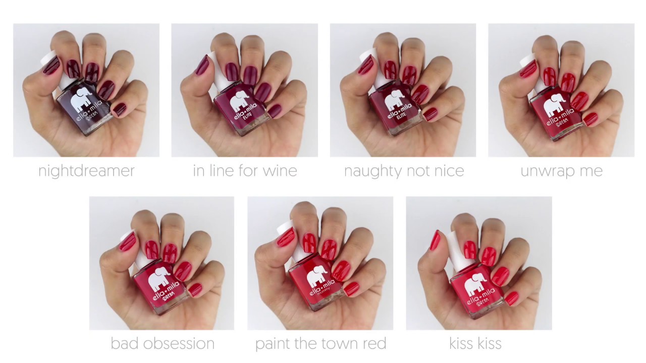 ella+mila | Comparing Red Nail Polish Colors