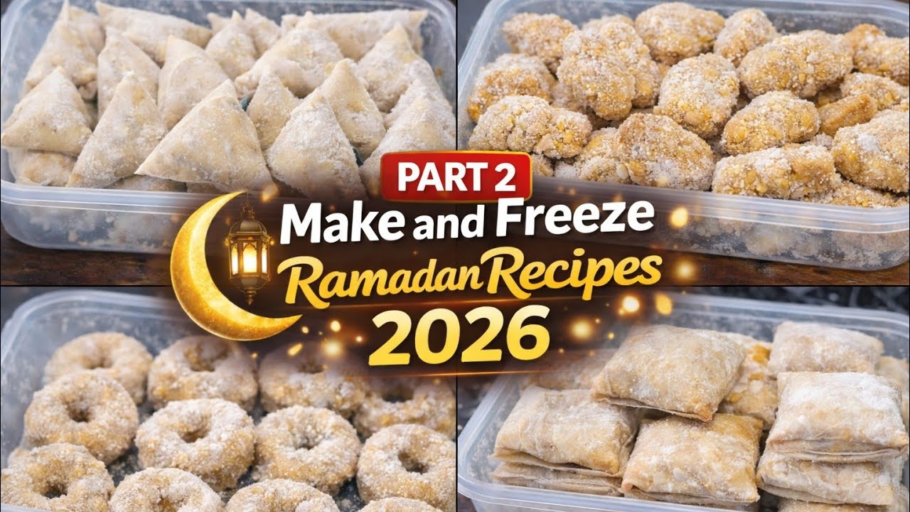 Make & Freeze Ramzan Recipes Part 2-🌙Ramzan Prep 2026-Frozen Samosa,Nuggets,Chicken Donuts & Patties