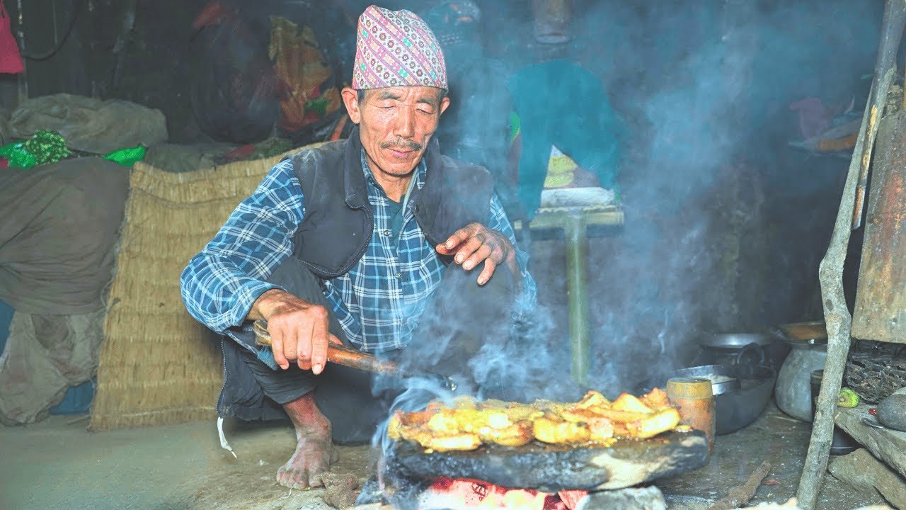 Life in a Remote Nepal Village: Making Authentic Pork Sekuwa over Wood Fire