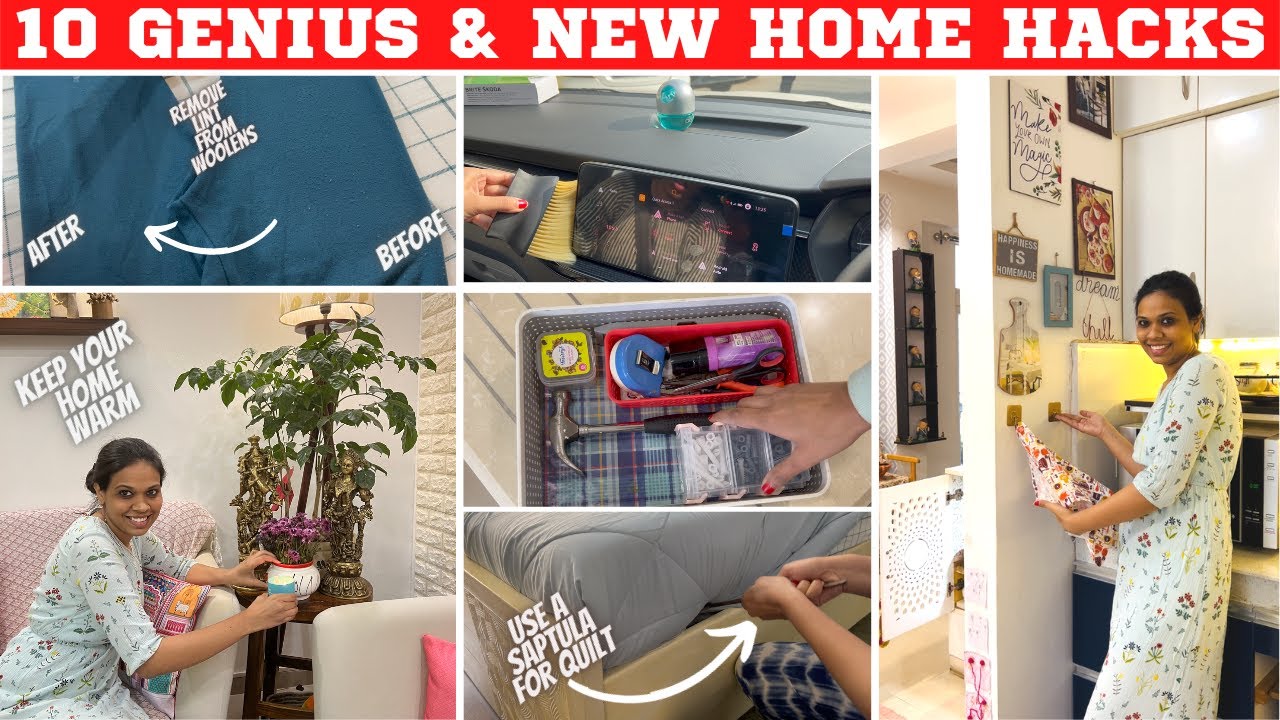 10 NEW & GENIUS Home Hacks for you all in HINDI | Winter Home Hacks | Organizopedia