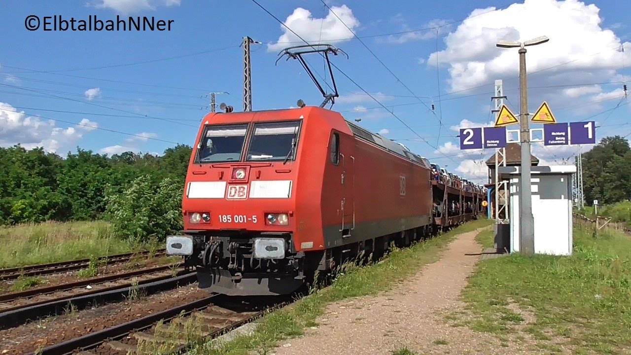 Meinsdorf mit Güterzügen (BR 145, 185, 186, 193) und Personenverkehr (Talent 2)