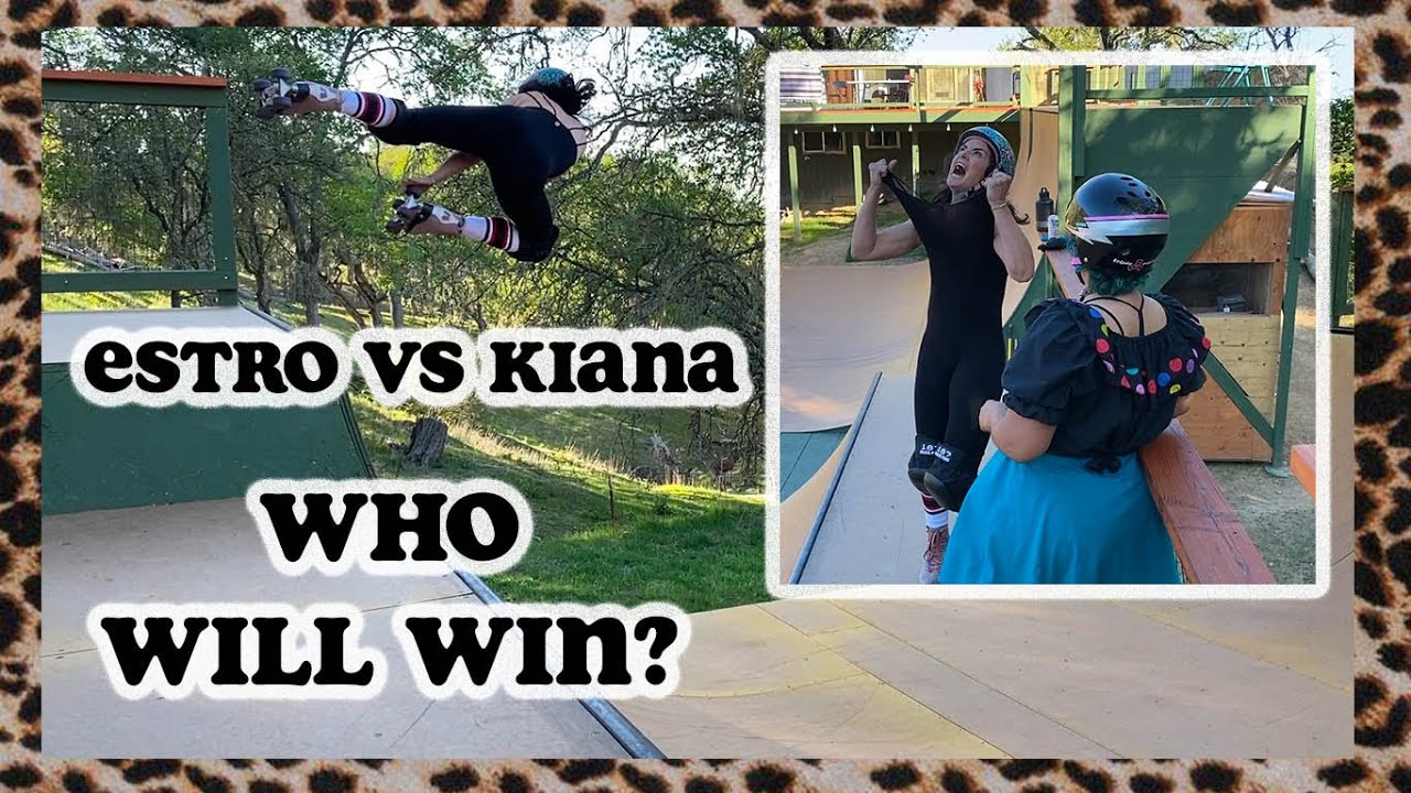 A GAME OF SKATES with Estro Jen (Michelle Steilen) and Kiana You Wanna |roller skate tricks!