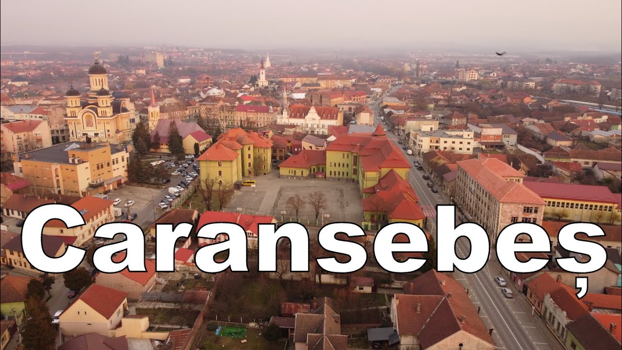 Orașul Caransebeș, imagini aeriene, 2025