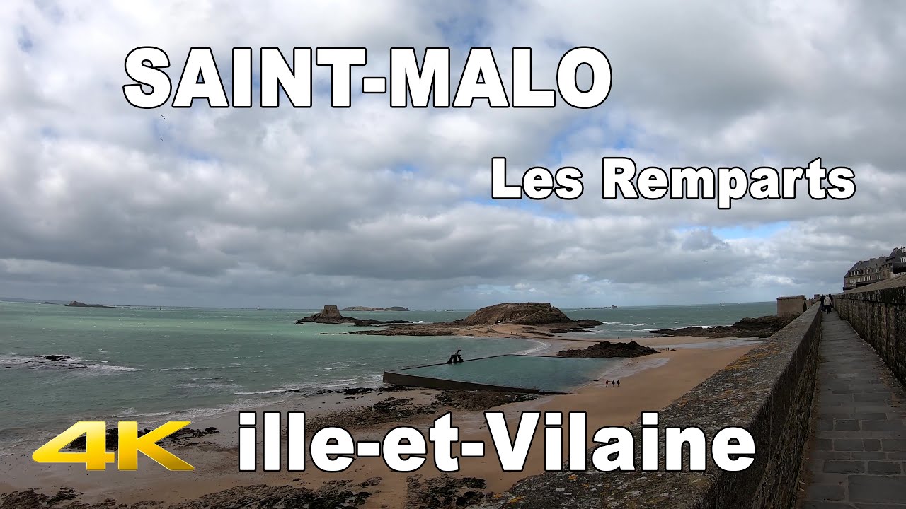 🇫🇷   SAINT MALO | Balade sur les remparts | Walking tour of the ramparts | Bretagne | FRANCE | 4K