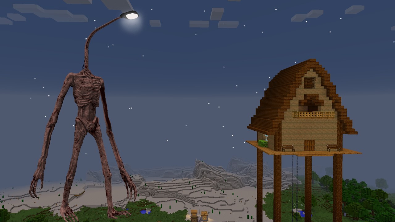 ВЫЖИВАНИЕ ВО ВРЕМЯ ПРИБЫТИЯ СВЕТЛОЙ ГОЛОВЫ в Minecraft - Геймплей - Мем про гроб