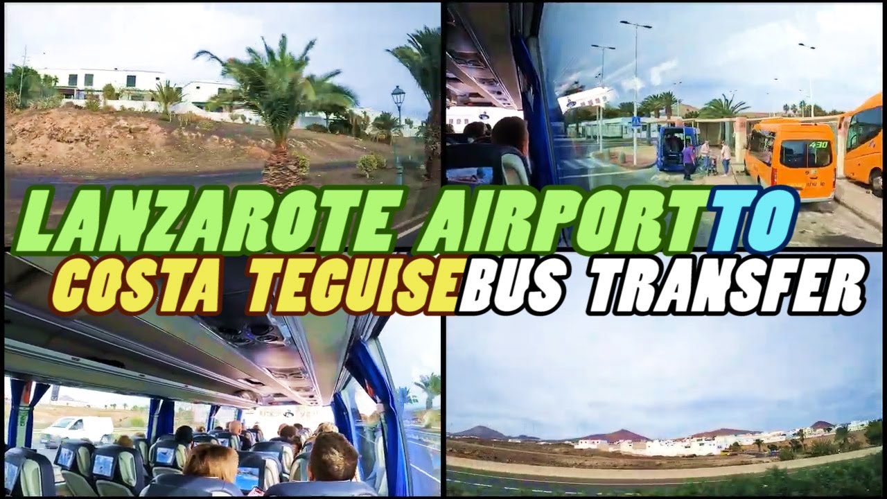 Lanzarote Airport to TUI Suneo El Trebol Hotel Bus Transfer - Lanzarote [4k]
