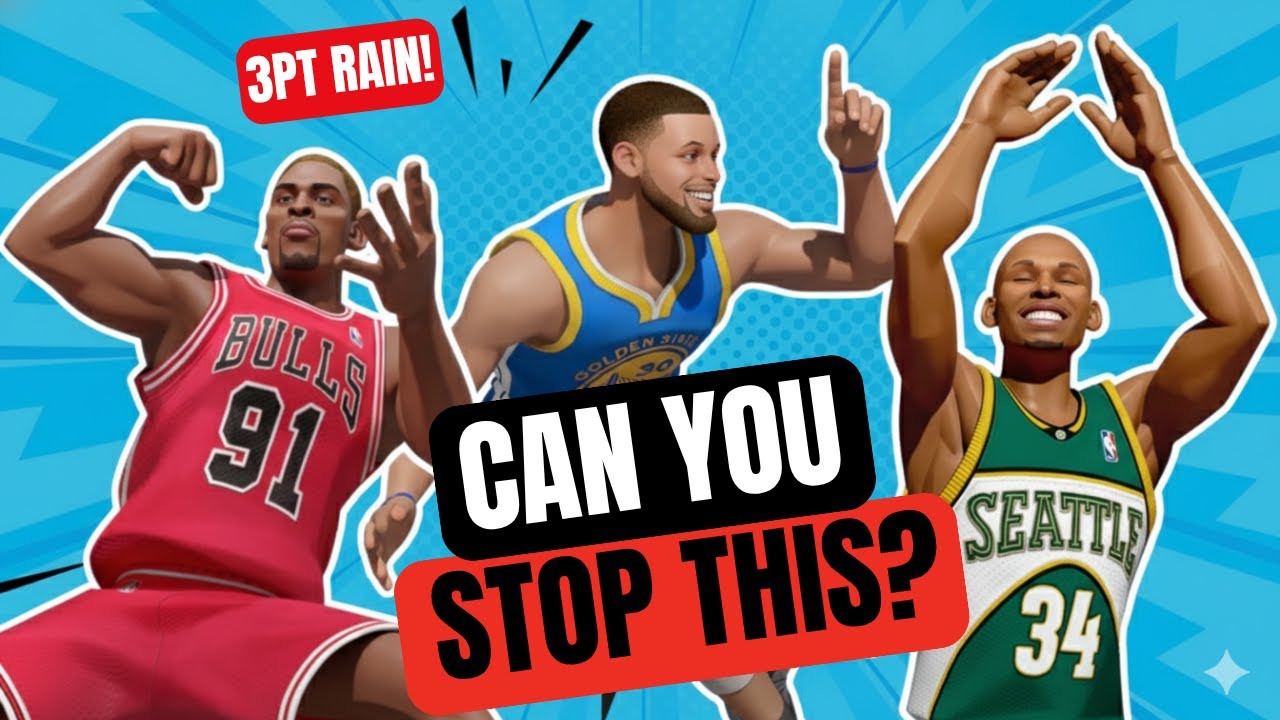 Curry, Ray Allen & Rodman = UNSTOPPABLE Trio in Dunk City Dynasty! 🔥