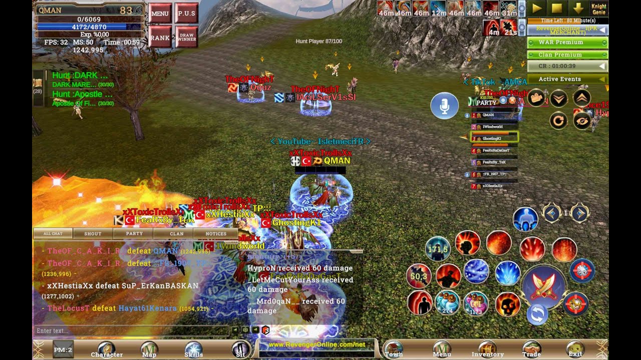 REVENGER ONLİNE AKŞAM KUŞAĞI #GAME #KO #KNİGHTONLİNE #FARM #MMORPG