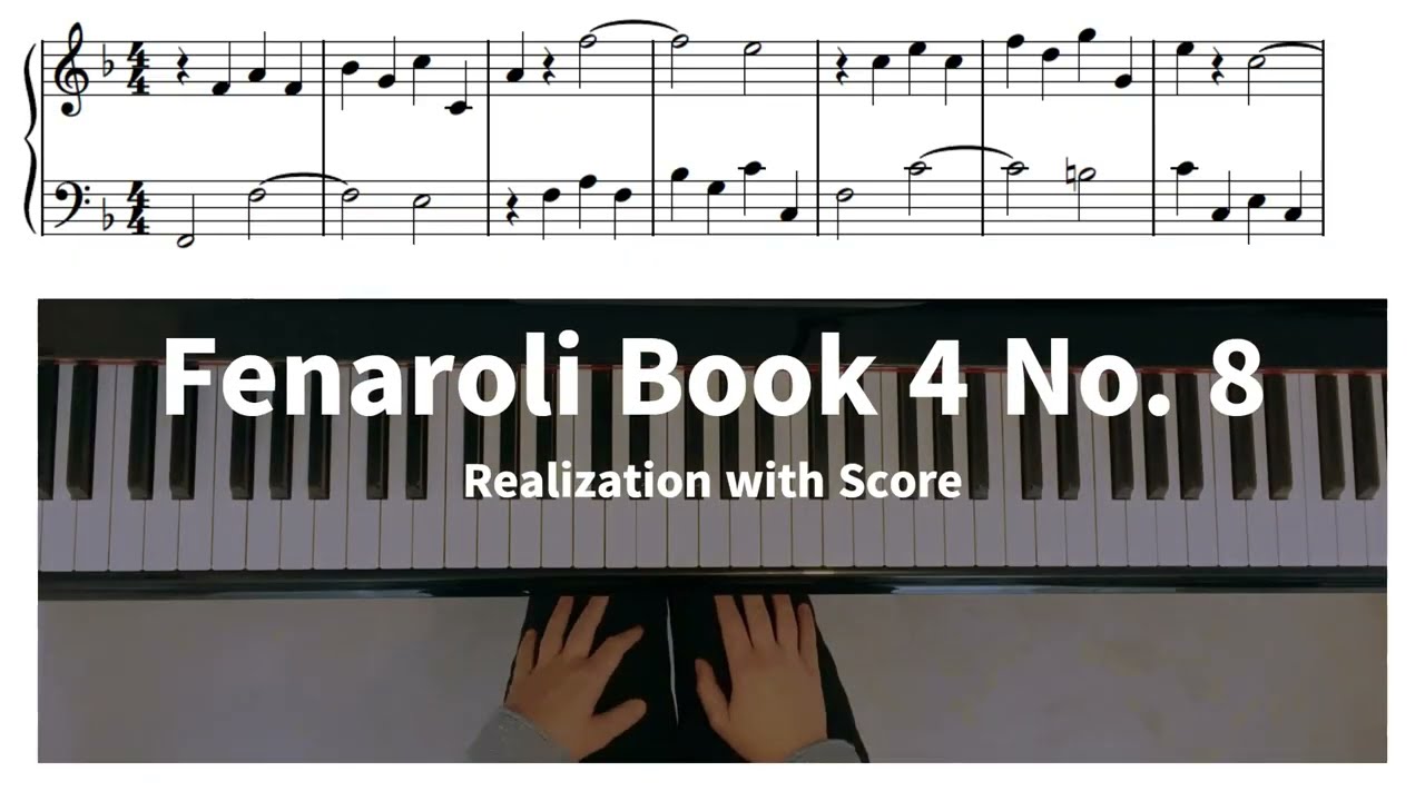 Partimento Fenaroli Book 4 No. 8 - Realization with score
