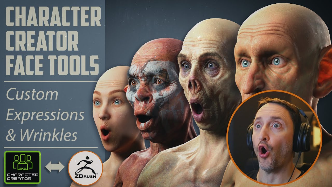 004 Face Tools & Creating Custom Expression Shapes and Wrinkles! Super intuitive and easy!
