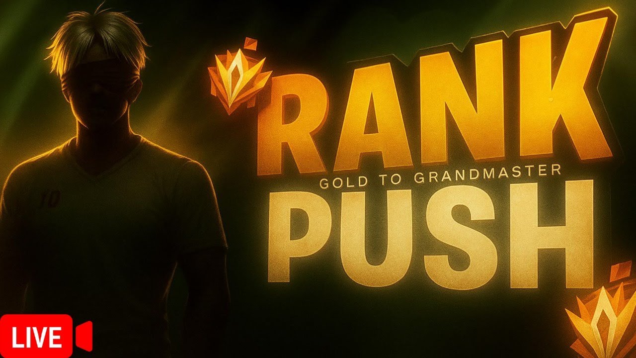 Day - 3🧐 NOOB Player GRANDMASTER Pushing BR RANK 🤫🚀 KO is Live 🥵 #freefire #live