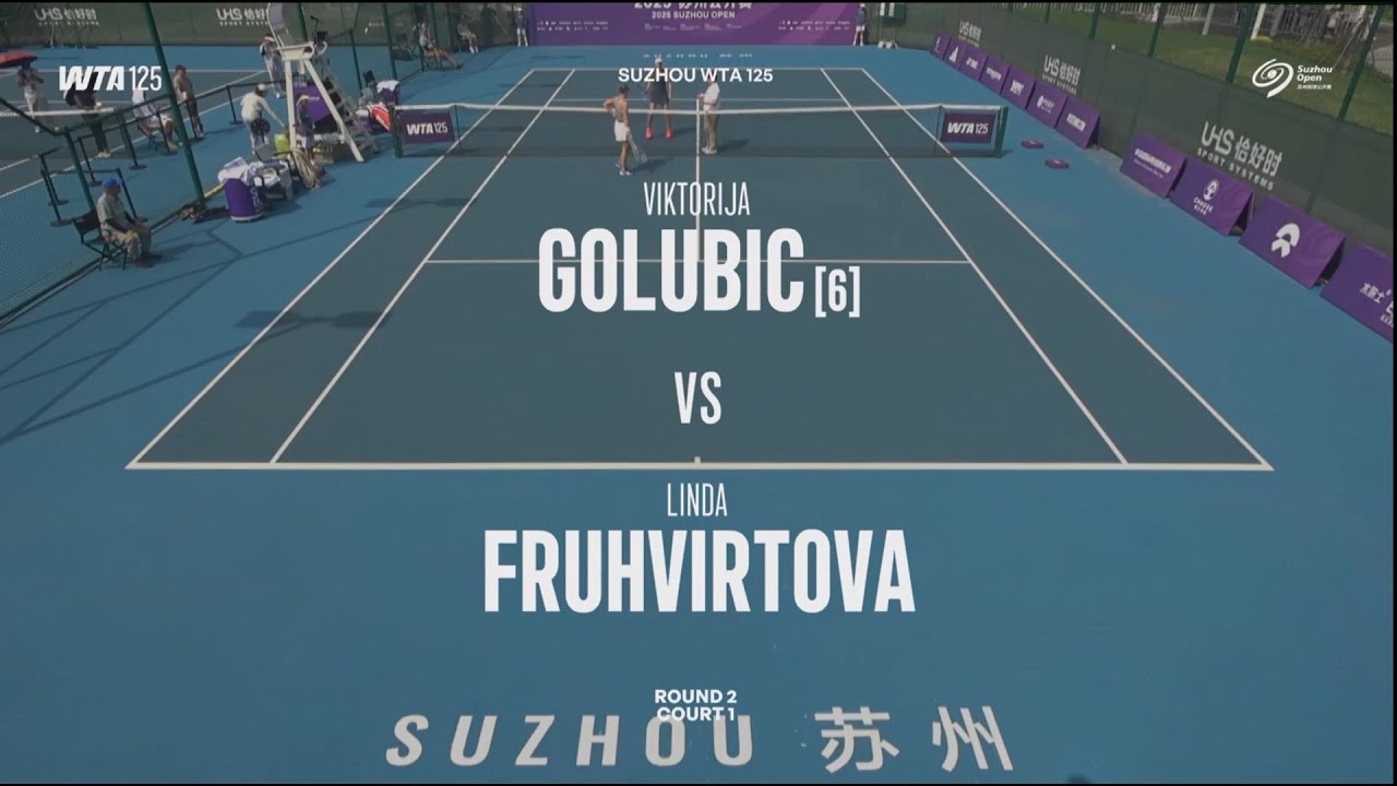 (6) Viktorija Golubic (SUI) vs (Q) Linda Fruhvirtova (CZE) - Game, Set and Match Point