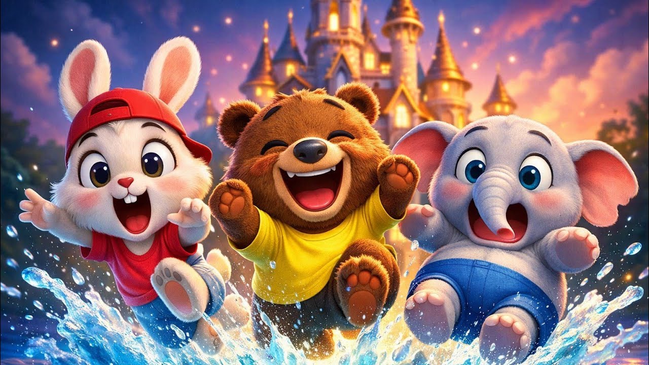 Rabbit Elephant Bear Funny Cartoon Story for KidsFunny Animal Adventure |Kids animated Cartoon Story