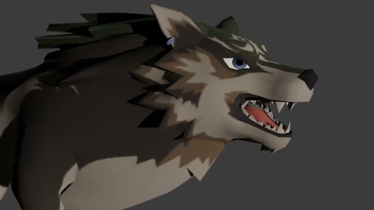 wolf link animation test! (blender)